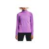 Under Armour High Collar Slim Fit Long Sleeve Sports Fitness Top Women Tops Purple 1356361-568