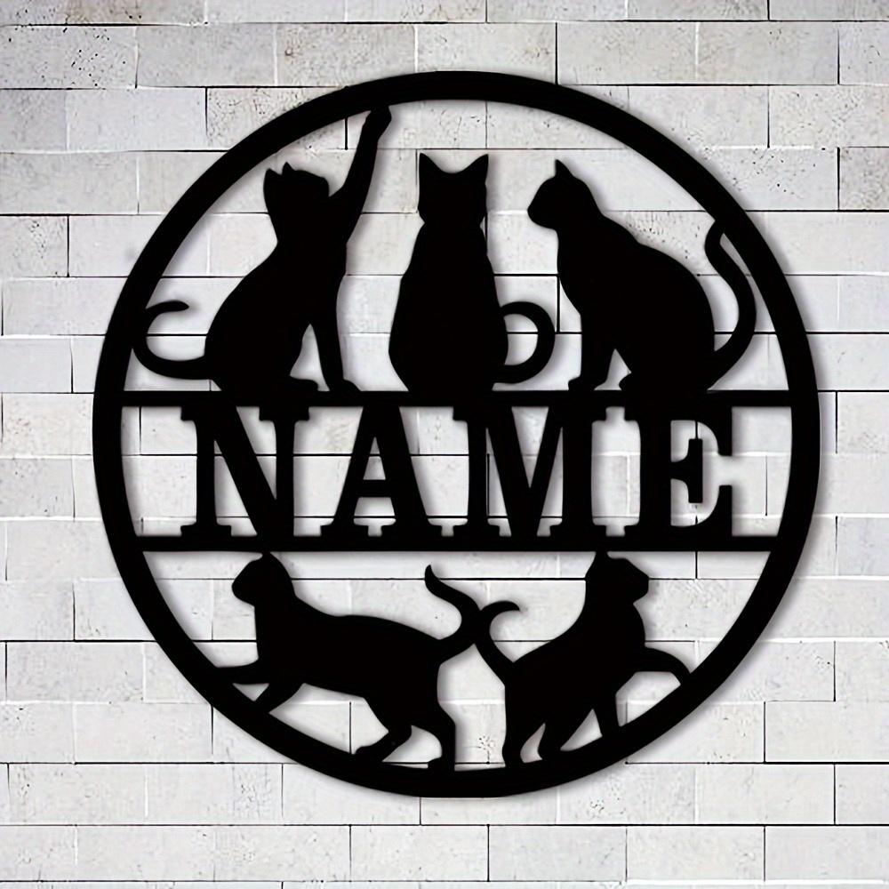 Custom Metal Cat Wall Art Decor for Farmhouse Indoor Outdoor