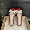 White fairy wind thick heel heightened bag head sandals women's 2025 new summer skirt French cool slippers
