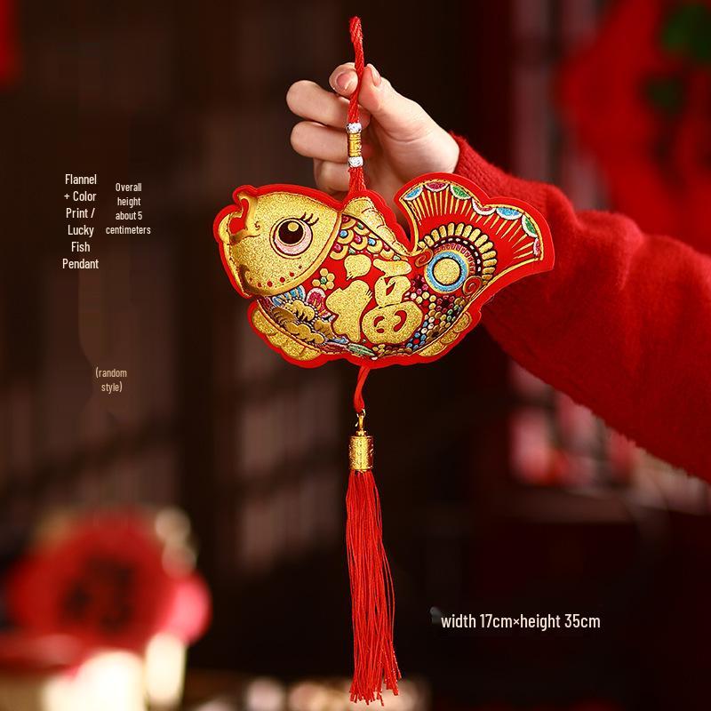 2026 год Лошади Китайский Новый год Львиный кулон с иероглифом Фу