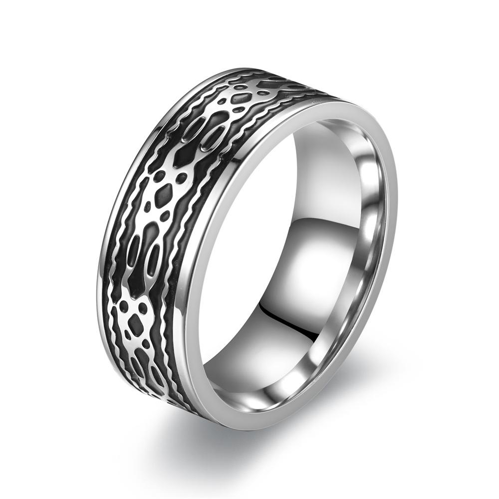 Men's Rotating Cross Titanium Steel Ring - European & American Style Stainless Steel Jewelry