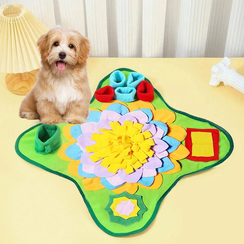 Dogs Snuffle Mat Pet Feeding Mats Puppy Sniffing Pad Interactive Puzzle Toys for Multiple Breeds Training and Stress Release