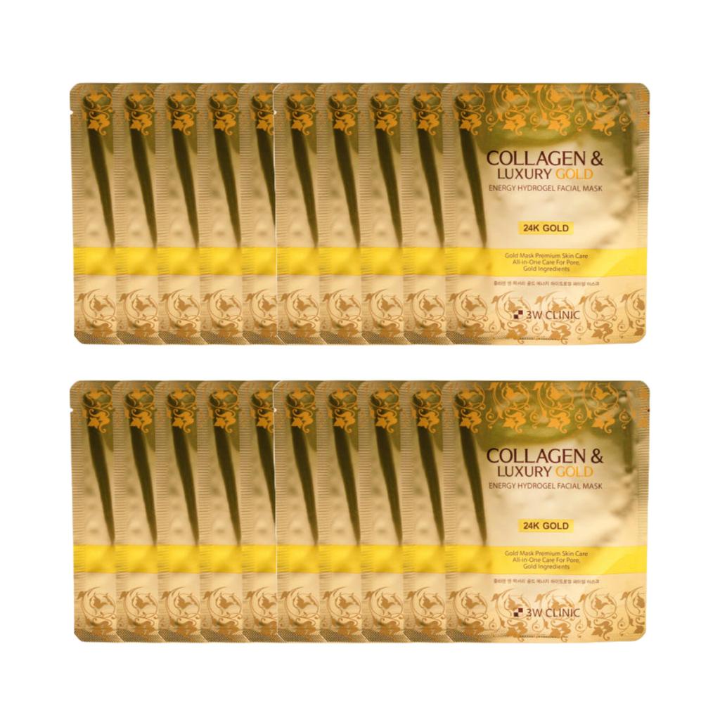 3w Clinic Kolagenowa Luksusowa Złota Energetyzująca Maska Hydrożelowa do Twarzy 30g*5szt. (4 Opcje)