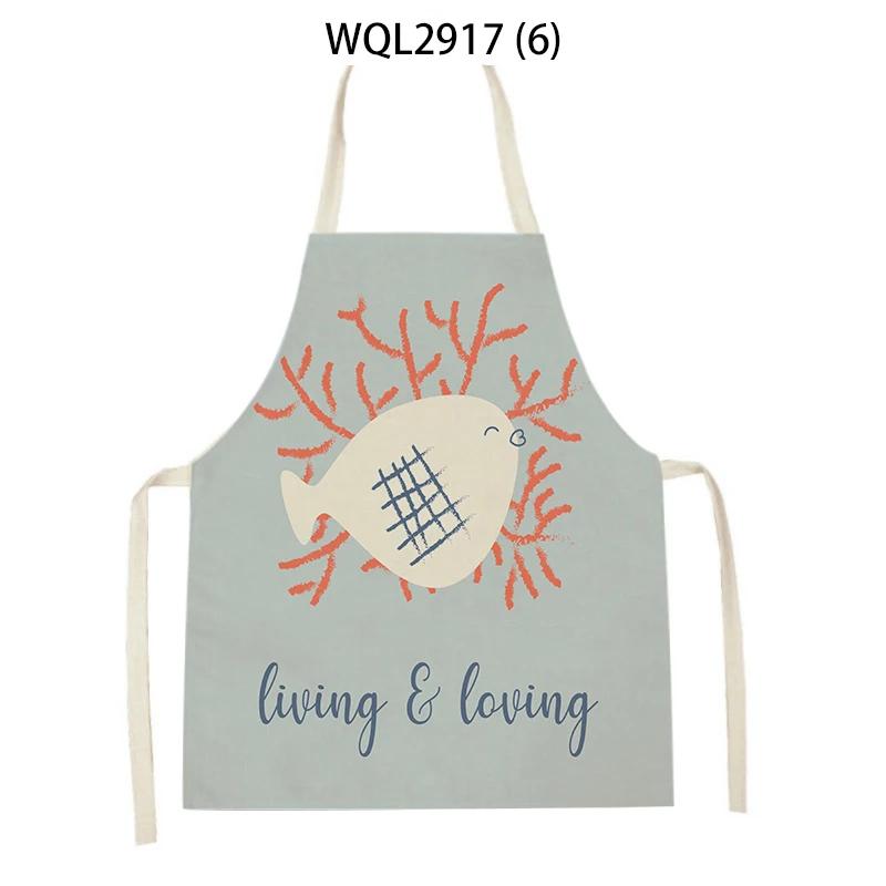 Cleaning Supplies Women Men Kitchen Aprons Tortoise Sailboat Fish Octopus Pattern Cooking Aprons Baking Antifouling Apron