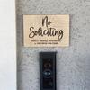 No Soliciting Door Sign, Self-adhesive Wooden Baby Sleeping Sign, Door Bell Sign, Please Do Not Disturb, Privacy Sign