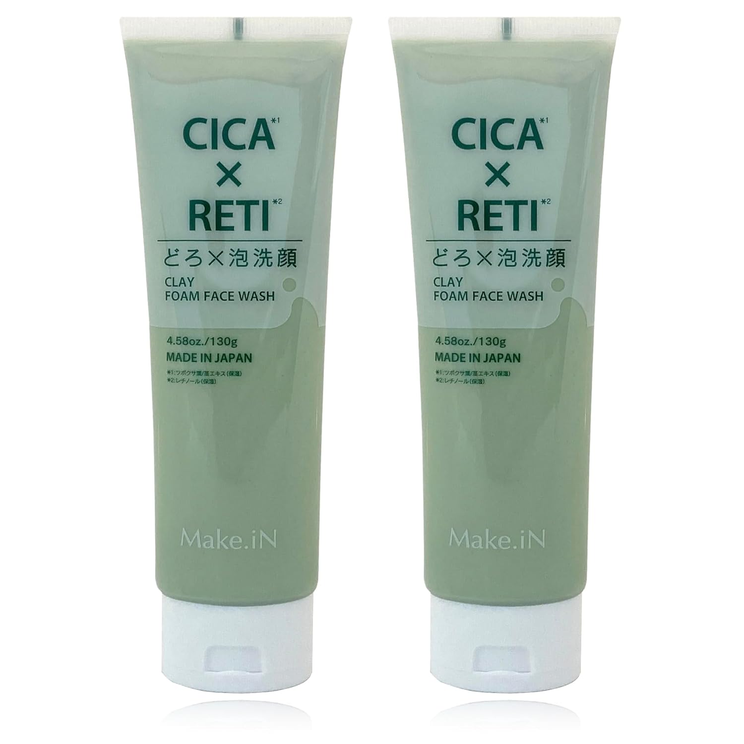

Make.iN CICA RETI Clay Foam Cleanser 130g Retinol White Ceramide Moisturizing Skincare Pores Dark Spots (2 pieces 2)