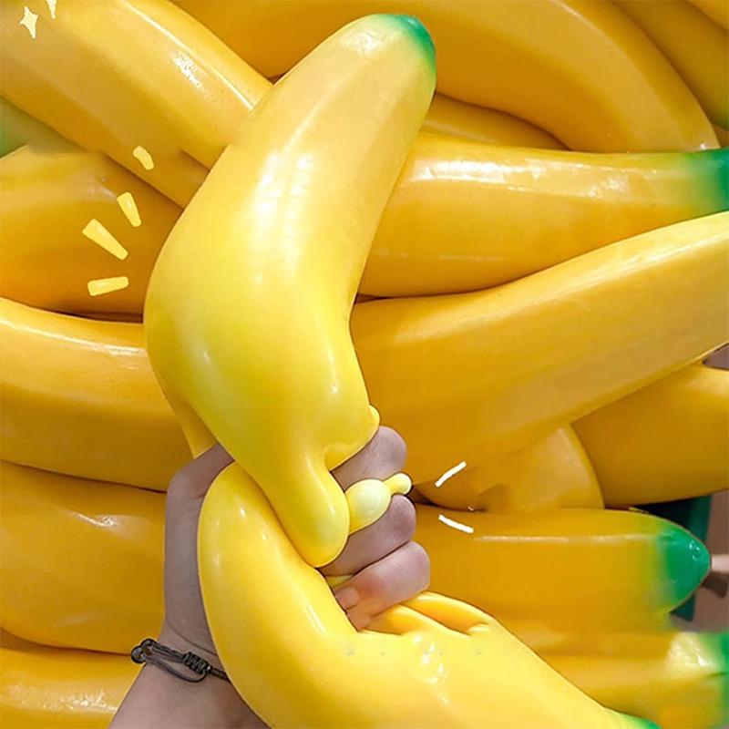 Super Banán Squishy Mačkací Pomalé Vracení Měkký Tlakový Míček Kancelář Domácí Dekorace Uvolnění Stresu Úzkosti Děti Dospělí Perfektní Dárek