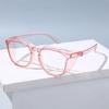 1pcs New Pink Anti-blue Pollen Mirror Fashion Male And Female Personality Flat Light Mirror Anti-fog Protection Glasses