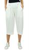 Bimba Women's Rayon Capri Culottes with Back Elastic Casual Summer Pants With Pockets Black -