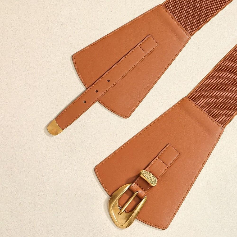 Elastic Wide Cummerbunds Solid Color Western Cowboy Belt Fashion Wide Belt  Dress