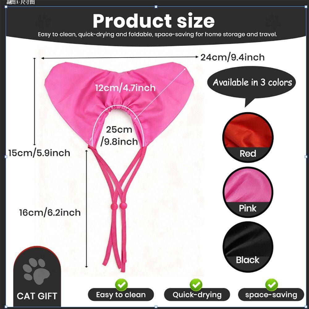 Adjustable Pet Shower Caps Waterproof Cute Heart Shaped Kitten Bath Cap Reusable Ear Protection Ear Drops Guard Small Pets