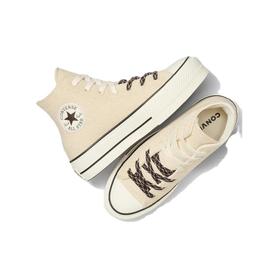 New Converse Chuck Taylor All Lift Canvas & Leather 'Beige White' Women's A09093C