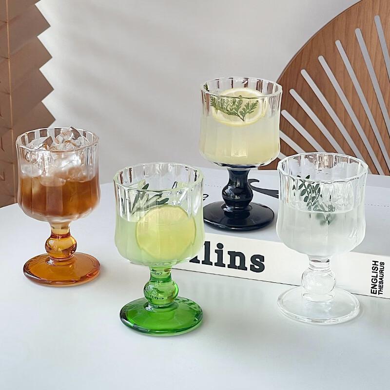 Light Luxury Pleated Wine Glass Set