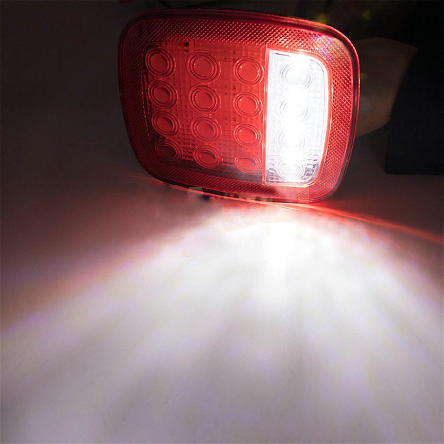 2PCS Waterproof Trailer Lights Brake Stop Tail LED Lamp For 12V Camper Truck RV