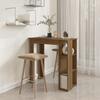 Vidaxl Tavolo da Bar con Mensole, Rovere Marrone, 102X50X103,5 Cm