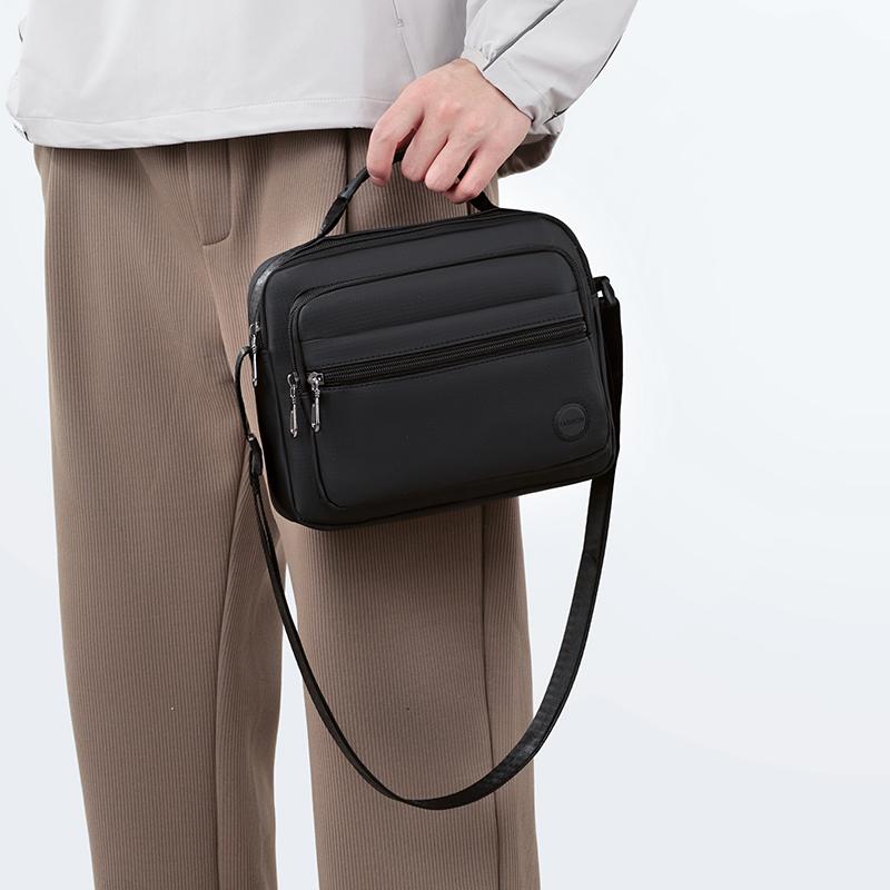 Men's Crossbody Bag Business Waterproof Lightweight Multi-Layer Shoulder Bag