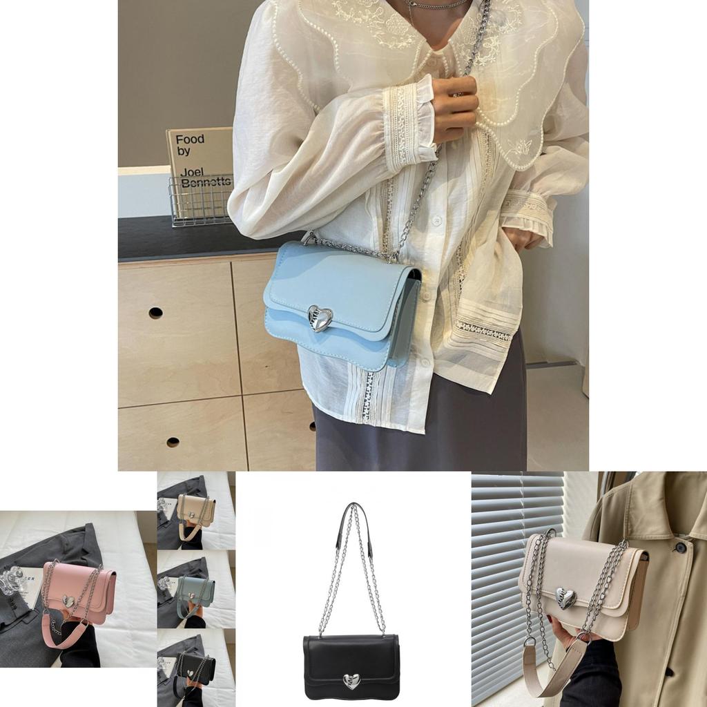 Trendige Street Style Pu-Leder Schultertasche Für Damen Schick Frühling 2024 Quadratisch Crossbody