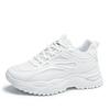 Women Sneakers  Fashion Breathble Vulcanized Shoes Pu Leather Platform Shoes White Lace Up Casual Shoes Zapatos Mujer