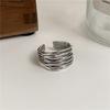 925 Sterling Silver Unique Ring For Women Jewelry Finger Adjustable Vintage Layered Ring For Party Birthday Gift