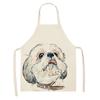 Hot Sale Cartoon Anime Pet Dog Dog Sleeveless Apron Drawing Graffiti Kitchen Anti-fouling Creative Linen Apron
