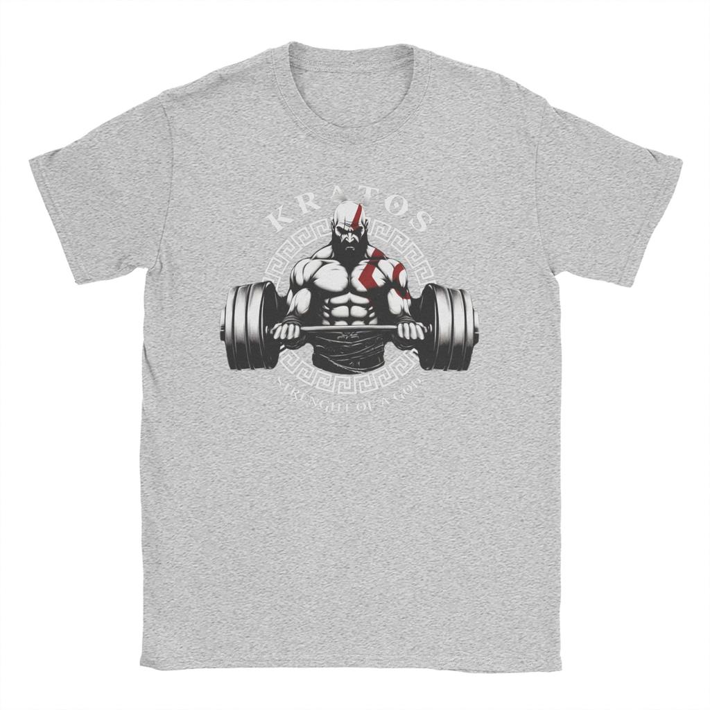 Kratos Gym God of War TShirts for Unisex Women Novelty Cotton Tee Shirt O Neck Short Sleeve T Shirts Printed Clothing