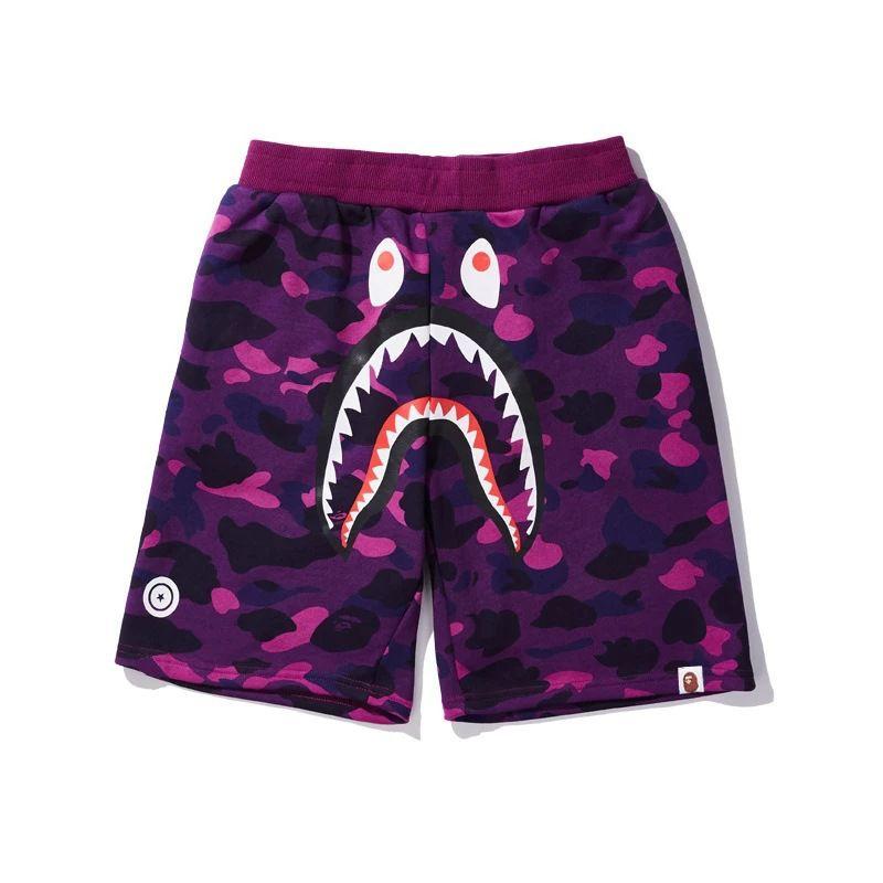 

Ready Camouflage Shark Head Printed Cotton Shorts For Men Youth Fashion** M