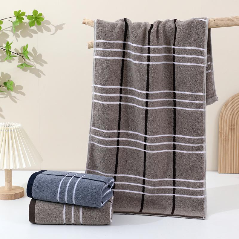 Thickened Absorbent Bath Towel - Large Pure Cotton & Polyester Blend, 90x40 cm, Suitable for Adult Face and Household Use
