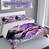 3PC Custom Name "Handshake Across Dimensions" Bedding Set Duvet Cover Closure Includes 1 Duvet Cover & 2 Pillowcases for Bedroom