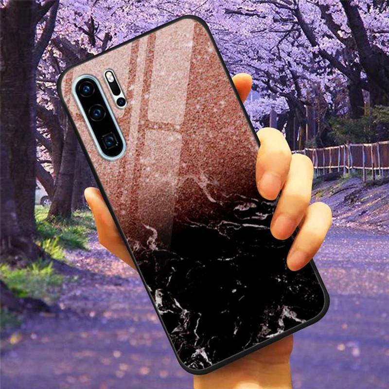 Phone Cover For Huawei P30 Pro Lite Case Tempered Glass Space Wolf Lion Funda for HUAWEI P30 Lite Luxury Cases P30Pro P 30 Cat