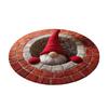 Christmas 3D Rug Santa Claus/Gnome/Dog Quilted Round Swirl Rug Non-Slip Optical Illusion