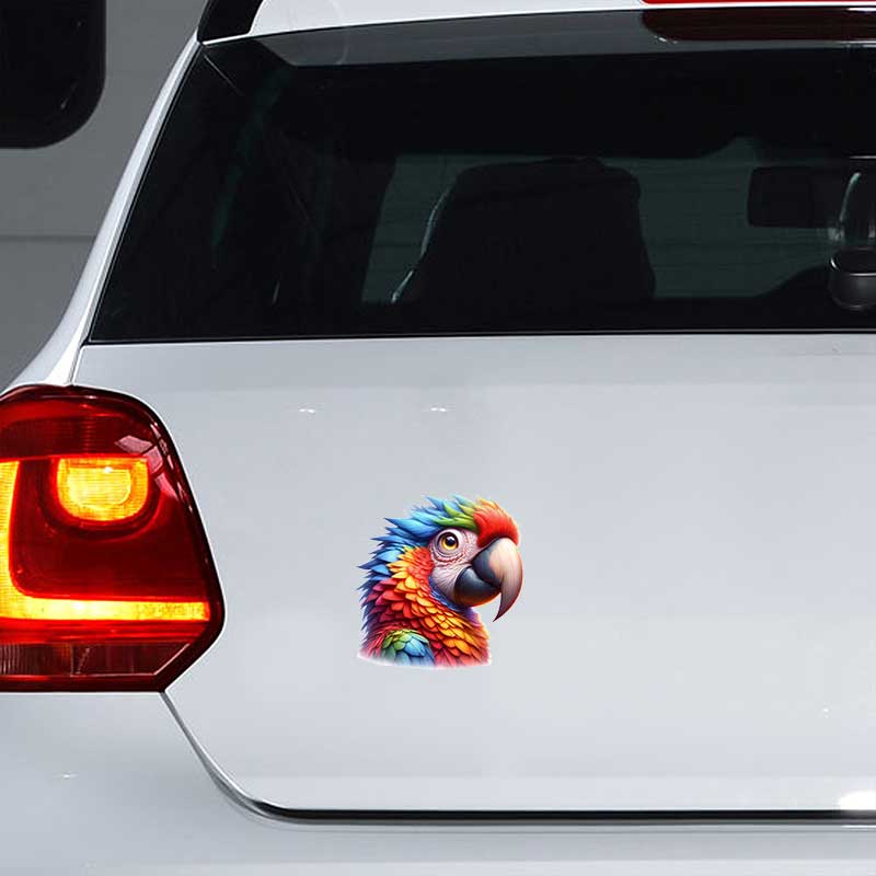 Cute Parrot Bird Art Car Stickers Waterproof Vinyl Decals Auto Body Window Bumper Decor Motorcycle Helmet Stickers TM310
