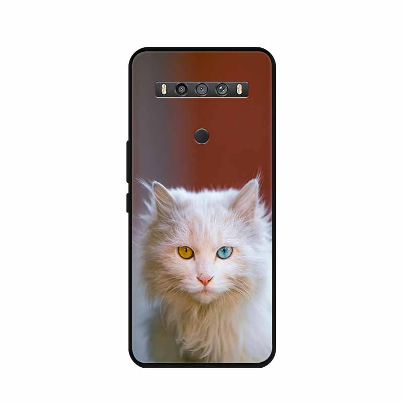 For TCL 10 5G UW Case Animals Silicone TPU Soft Cover Phone Coque For TCL 10 SE TCL10 5G UW Capa Shockproof Cartoon Wolf Funda