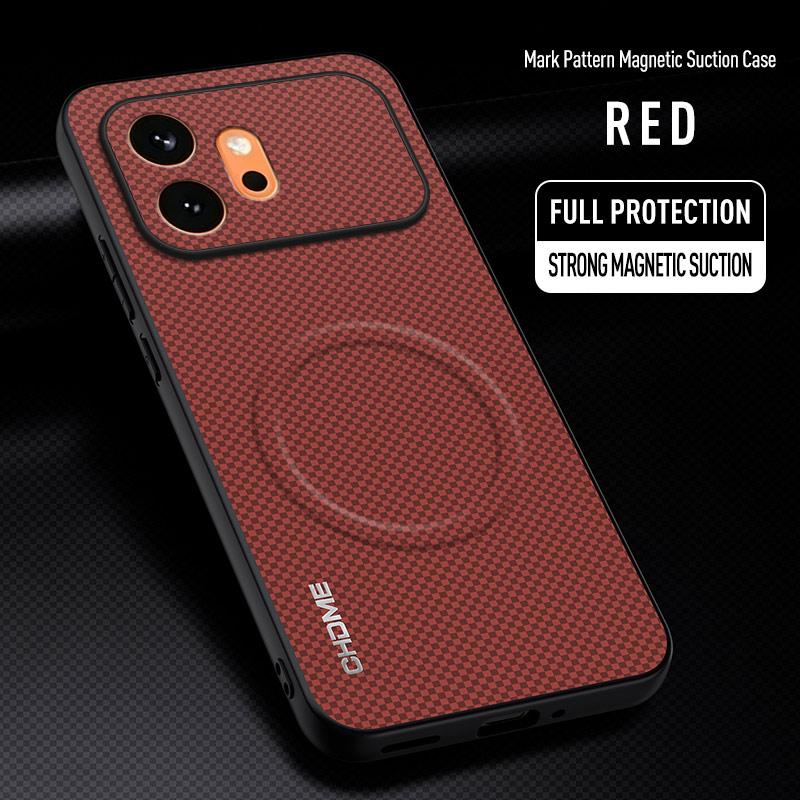 Business Sle Marking Pattern Leather Magnetic Case for Honor 600 Lite 600 Pro 500 400 300 for Magsafe Wireless Charging Cover