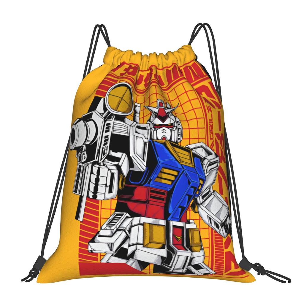 Custom Gundams Drawstring Bag Men Women Foldable Sports Gym Sackpack Anime Shopping Backpacks