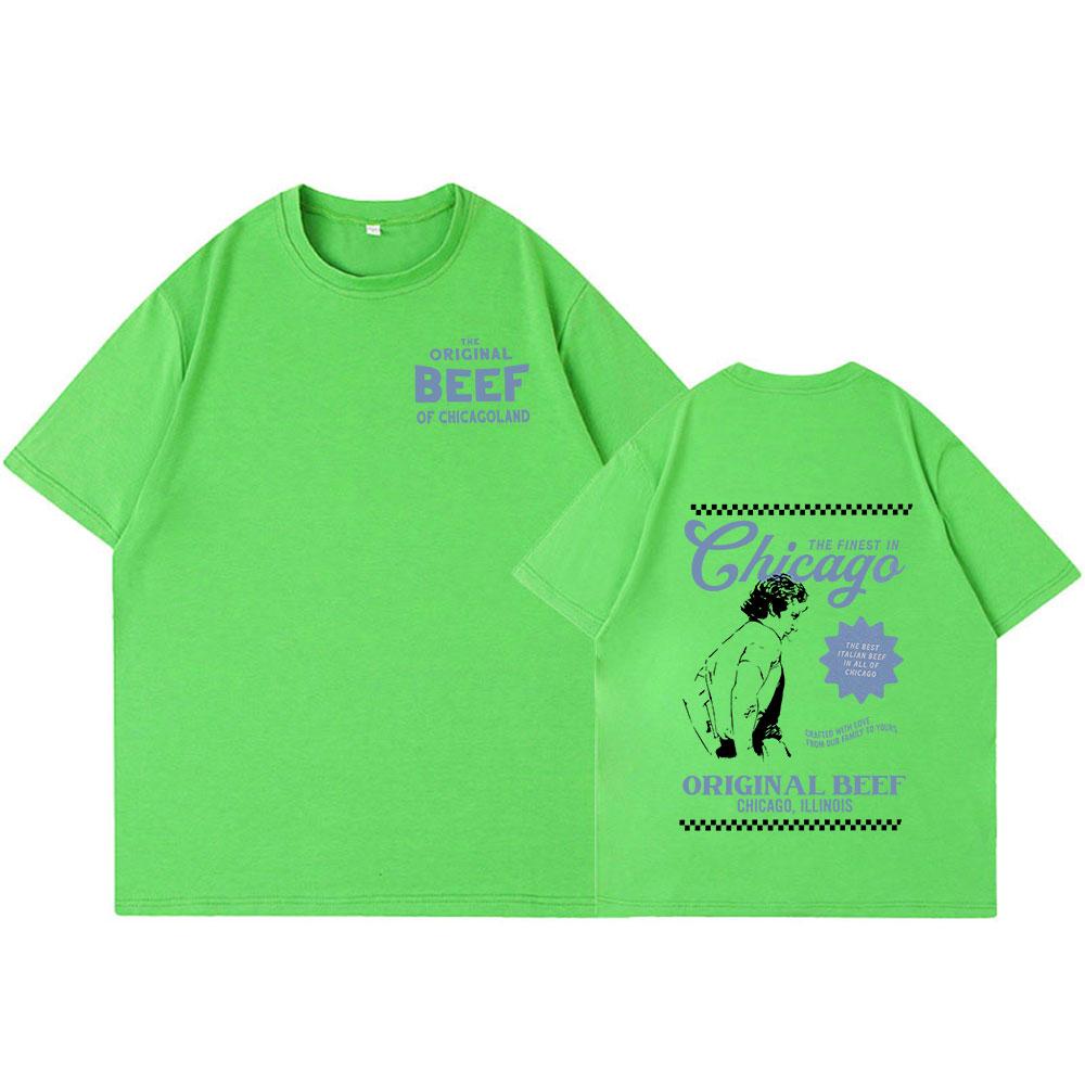 The Bear TV Series Jeremy Allen White T-shirts The Original Beef of Chicagoland T-shirt Women Cotton Cozy Oversized T Shirts