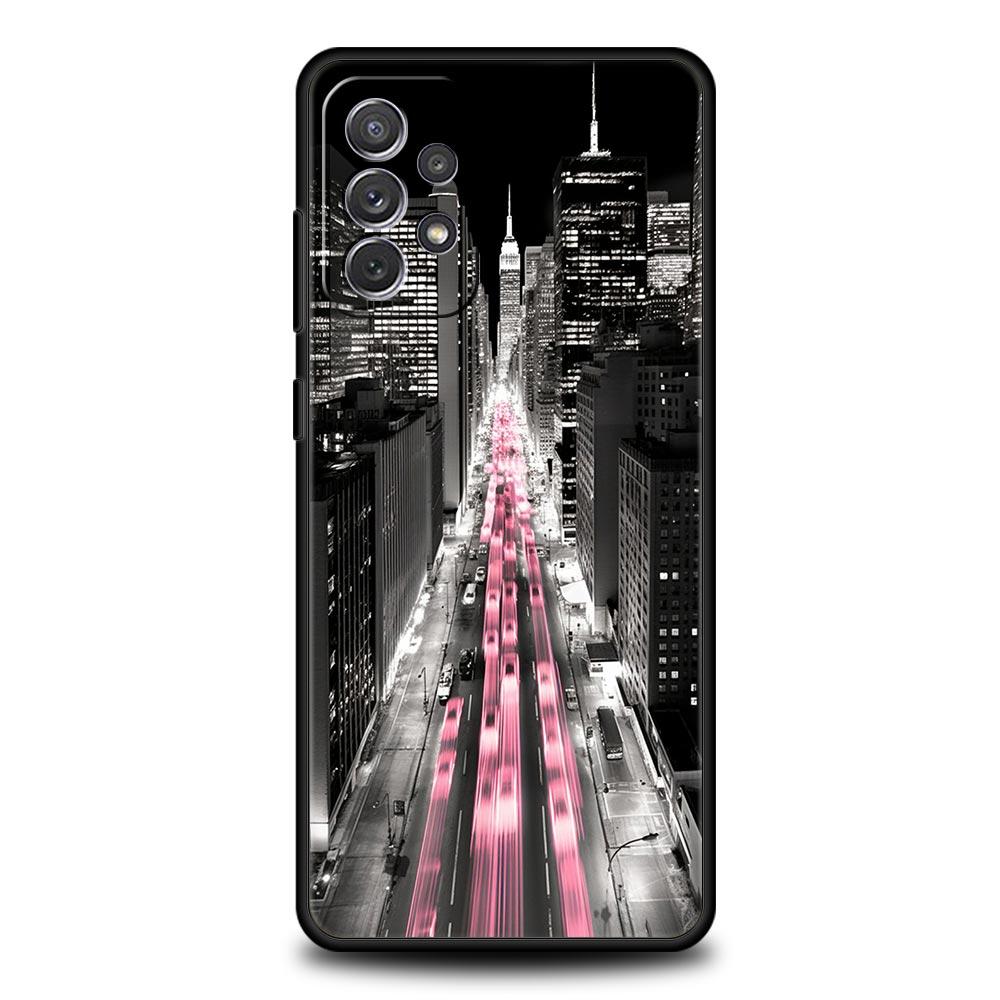 Case For Samsung A17 A15 A13 A51 A71 A41 A31 A21S A07 A05 A35 A55 A23 A25 A33 A53 A73 5G Cover NYC New York City seaside scenery