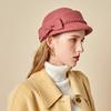 Versatile Braids Bow Beret Women'S Autumn And Winter Retro Wool Top Hat Elegant Stewardess Hat Trend