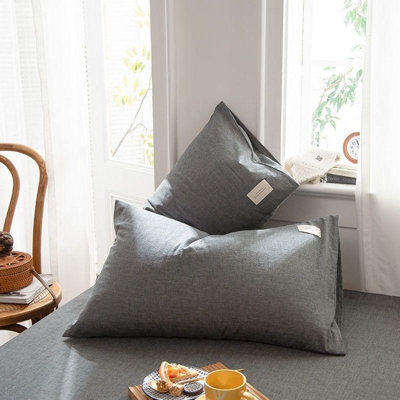 Premium 100% Cotton Pillowcase Pair 48x74cm for Home or Student Use
