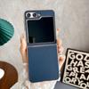 Durable Electroplated Leather Texture Phone Case For Samsung Galaxy Z Flip5 Anti-shock