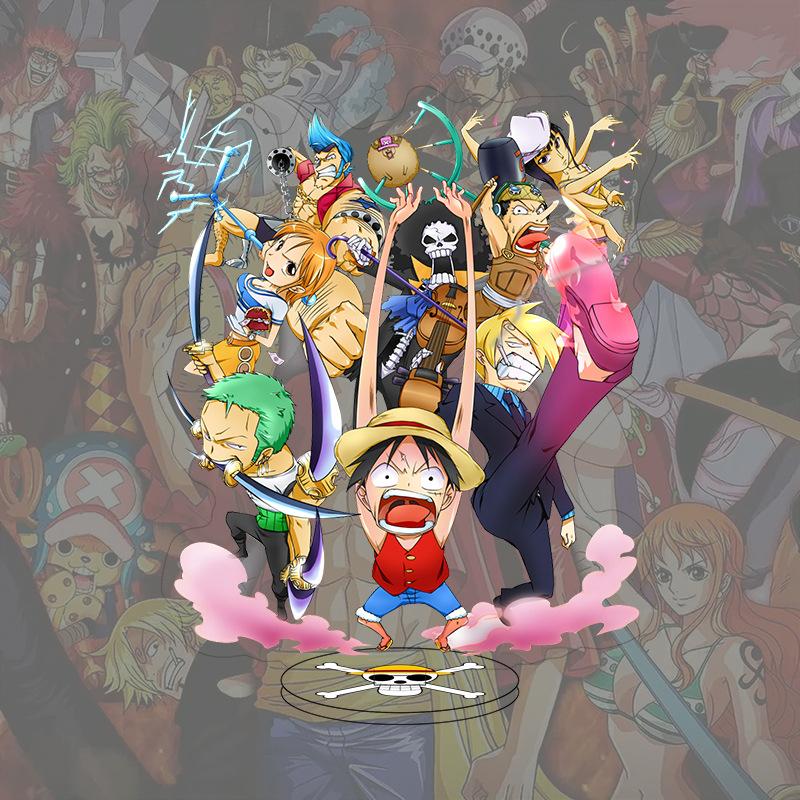 

Фигурка аниме, акриловая подставка, модель OP Луффи, Санджи, Нами Зоро, украшение для стола, Коллекционная игрушка, размер флуоресцентный желтый