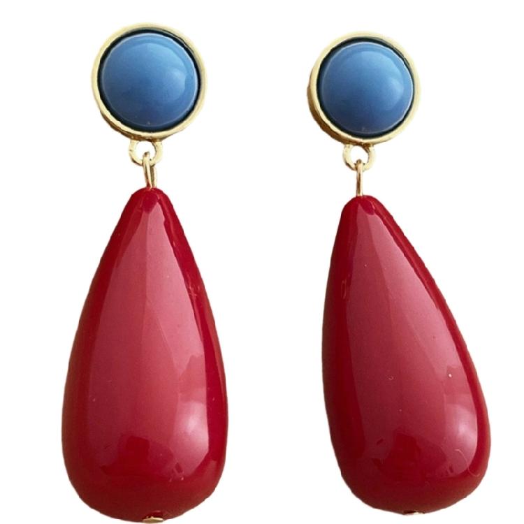 Modern Minimalist Drop Earrings Elegant Pendant Earrings Resin Alloy Texture Suitable for Everyday Stylish Outfits