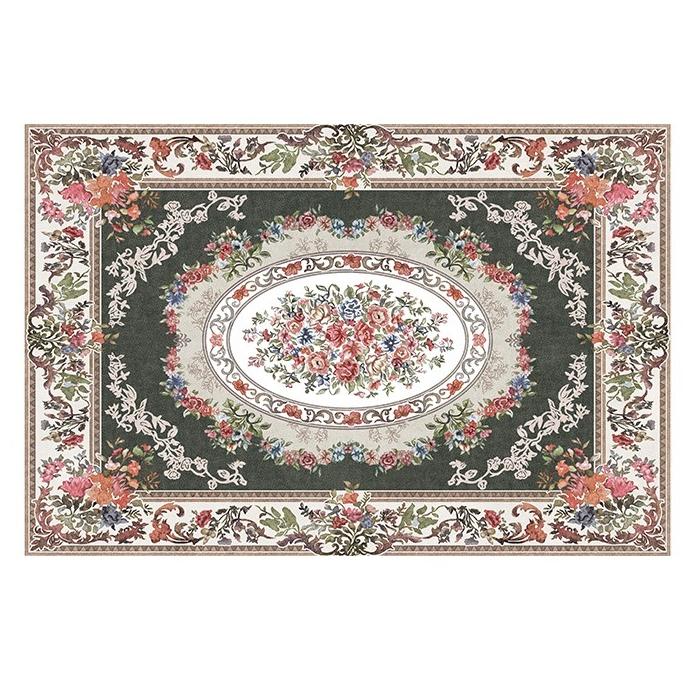 French Classic Carpets Fluffy Soft Living Room Rug Non Slip Floor Mat European Retro Bedroom Decor Plush Carpet 80*120cm