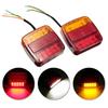 LED Tail Lights 12V Waterproof Brake Stop Lights for Truck Trailer Caravans - 2PCS High Brightness Durable Rear Lamps