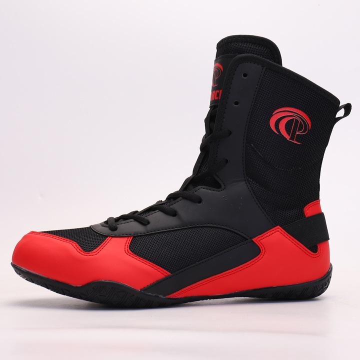 Boxing Shoes Men's and Women's Martial Arts Sanda Competition Training Non-slip Wear-resistant Light Fighting Free Fighting Wrestling Shoes