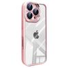 For iPhone 16 Pro Max Case PC+TPU Transparent Phone Cover with Detachable Camera Lens Film