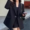 Womens Spring Autumn Casual Suit Coat Black Loose Blazer Jacket for Women Korean Fashion Streetwear Long Sleeve Blazers