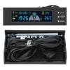 Computer 3‑Fan Speed Controller CPU HDD SYS Temperature Control LCD Front Panel 5.25in STW‑5023