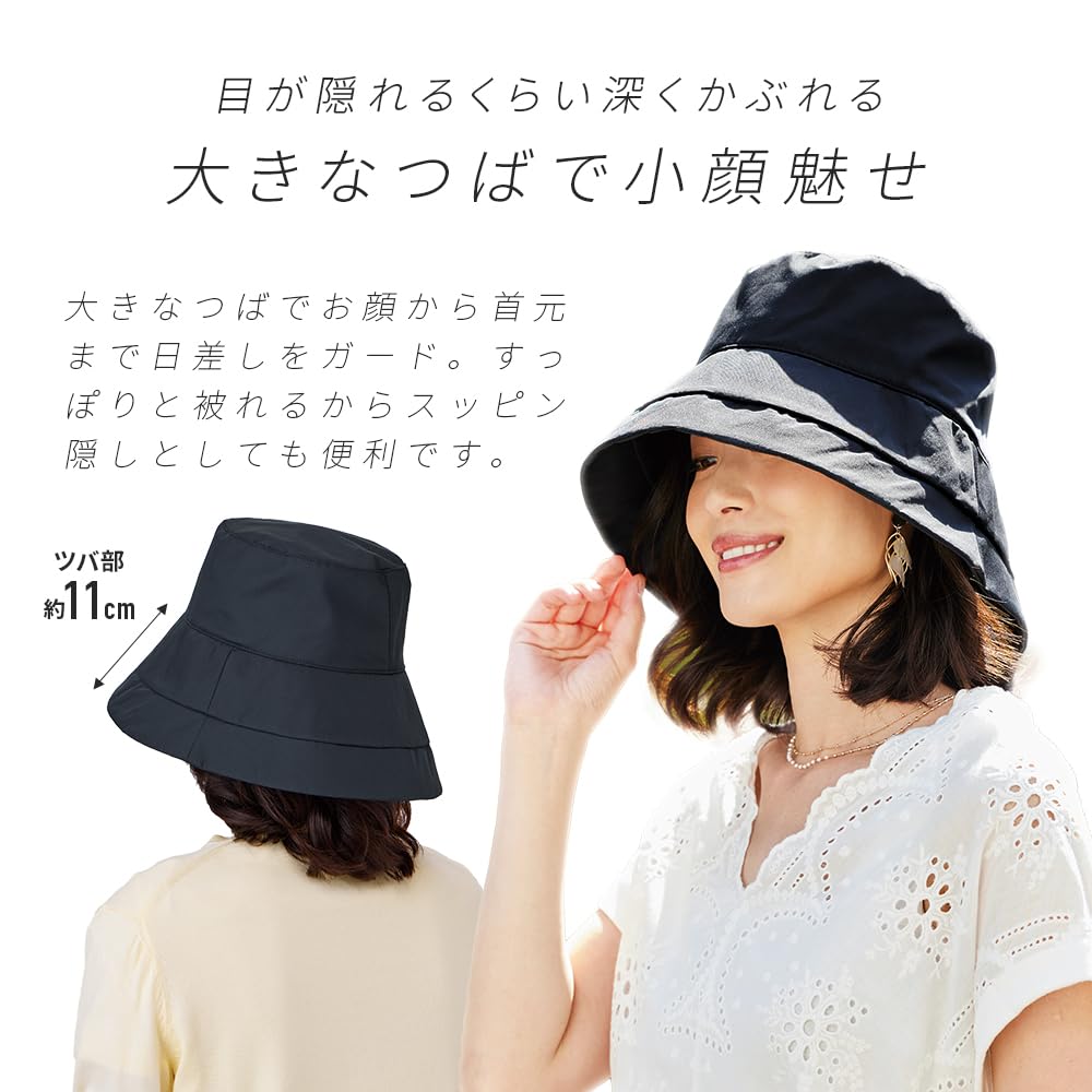 Hat hat that can be worn low over the eyes [Imedia] Black/UV