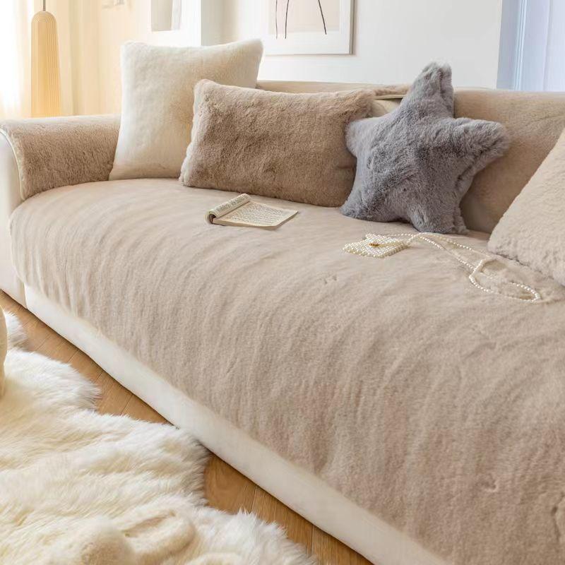 

Меховая подушка для дивана, утолщенная зимняя высококачественная подушка для дивана, зимняя подушка, легкая роскошная противоскользящая подушка 70*70cm