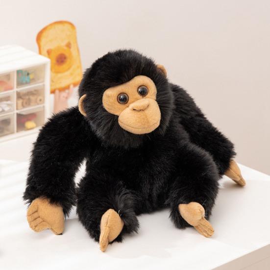 Orangutan Doll Plush Toy High-Elastic PP Cotton Filling Soft Fabric Realistic Chimpanzee Expression Portable Plush Toy